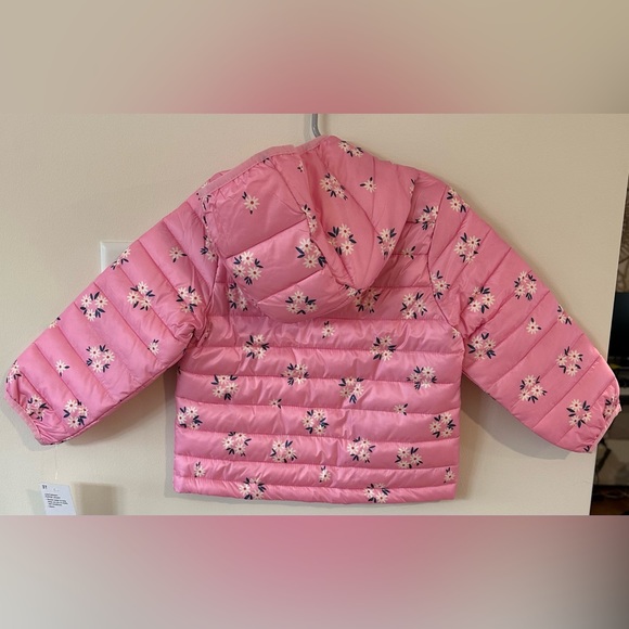 Jumping Beans Baby/Toddler Girls Pink Daisy Light Puffer NWT Various Sizes - Picture 3 of 8